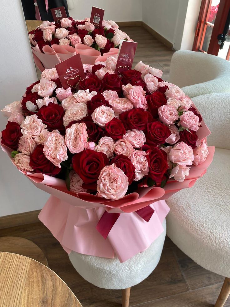 Large flower bouquet close-up